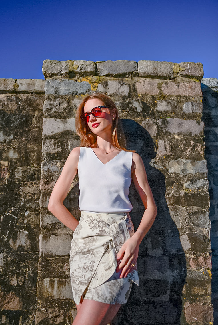 The Wrap Skirt in Pearl