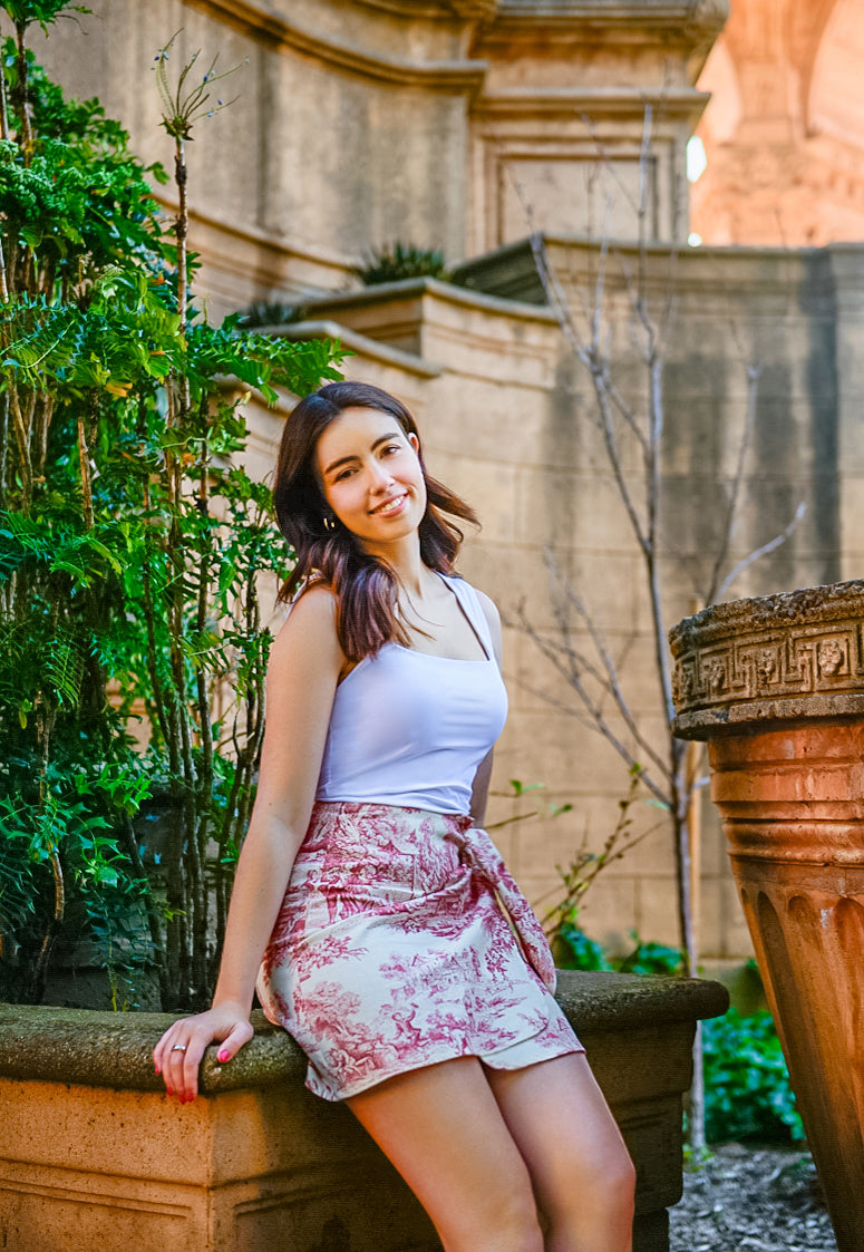 The Wrap Skirt in Cherry