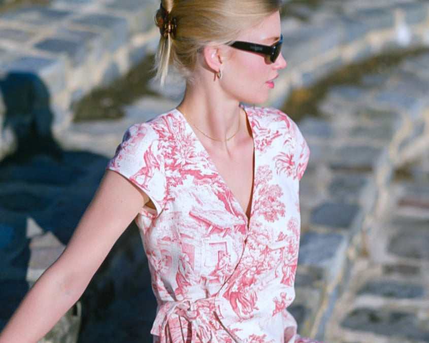 The Wrap Dress in Cherry
