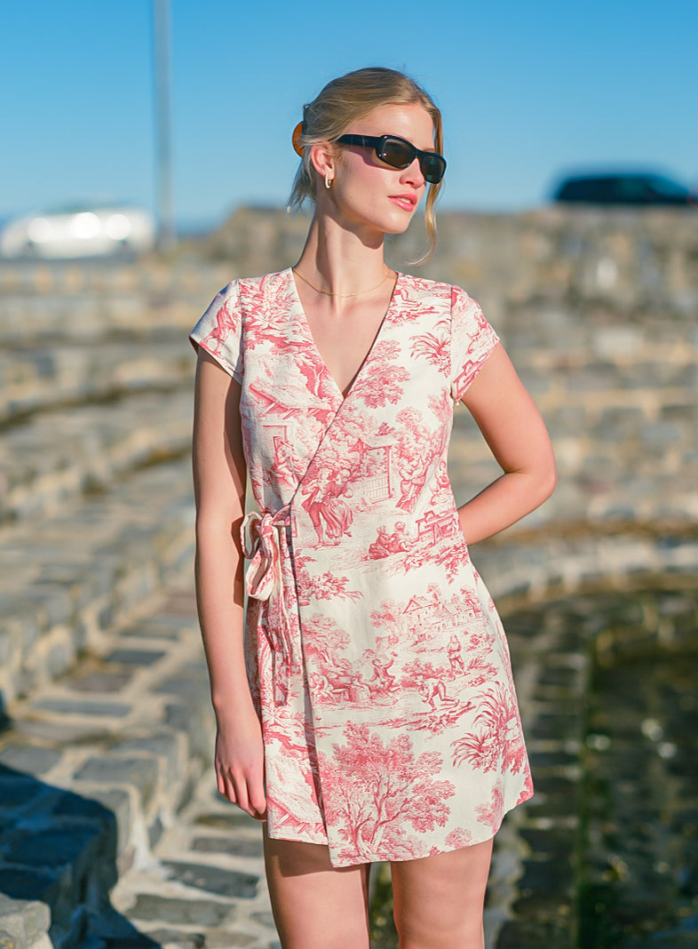 The Wrap Dress in Cherry