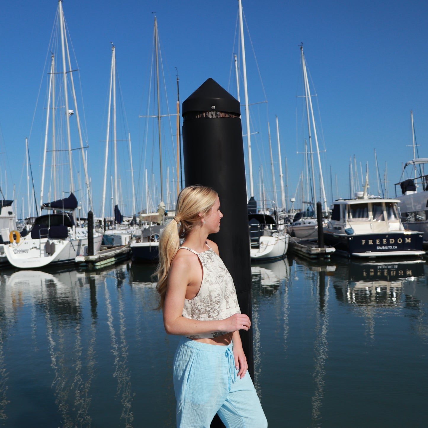 The High Neck Top in Pearl