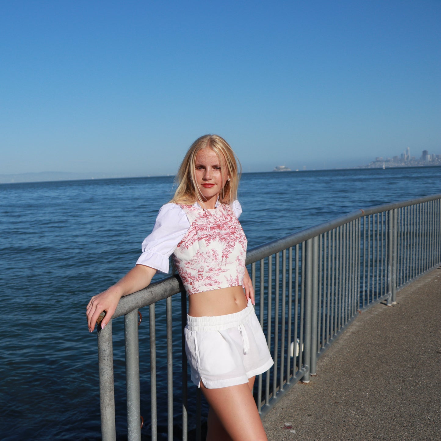 The Crop Top in Cherry