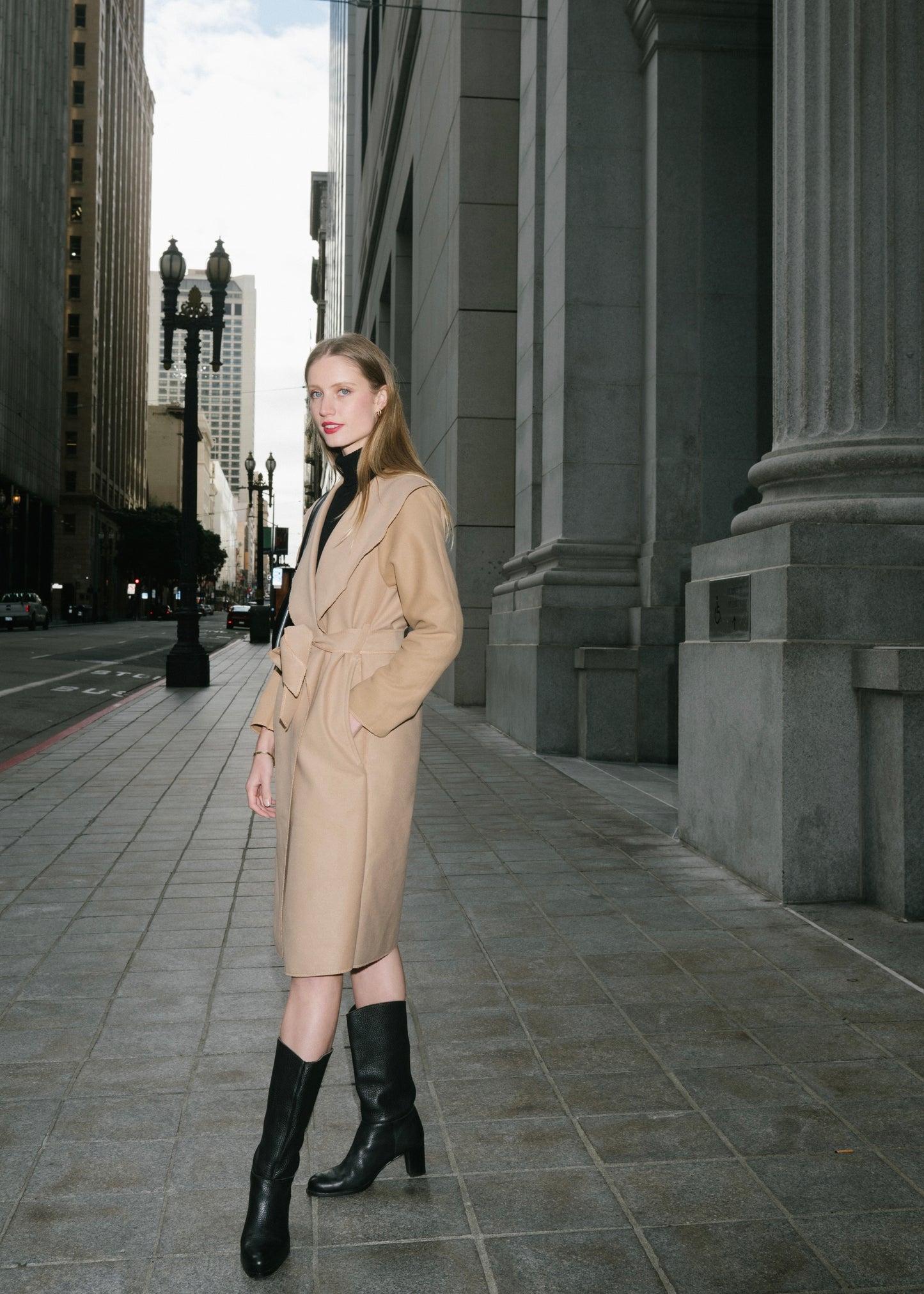 The Wrap Coat in Camel