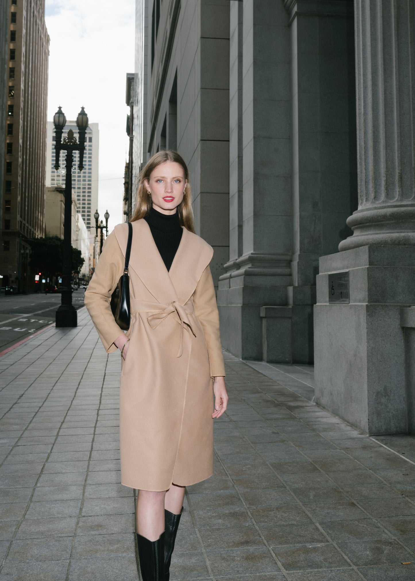 The Wrap Coat in Camel