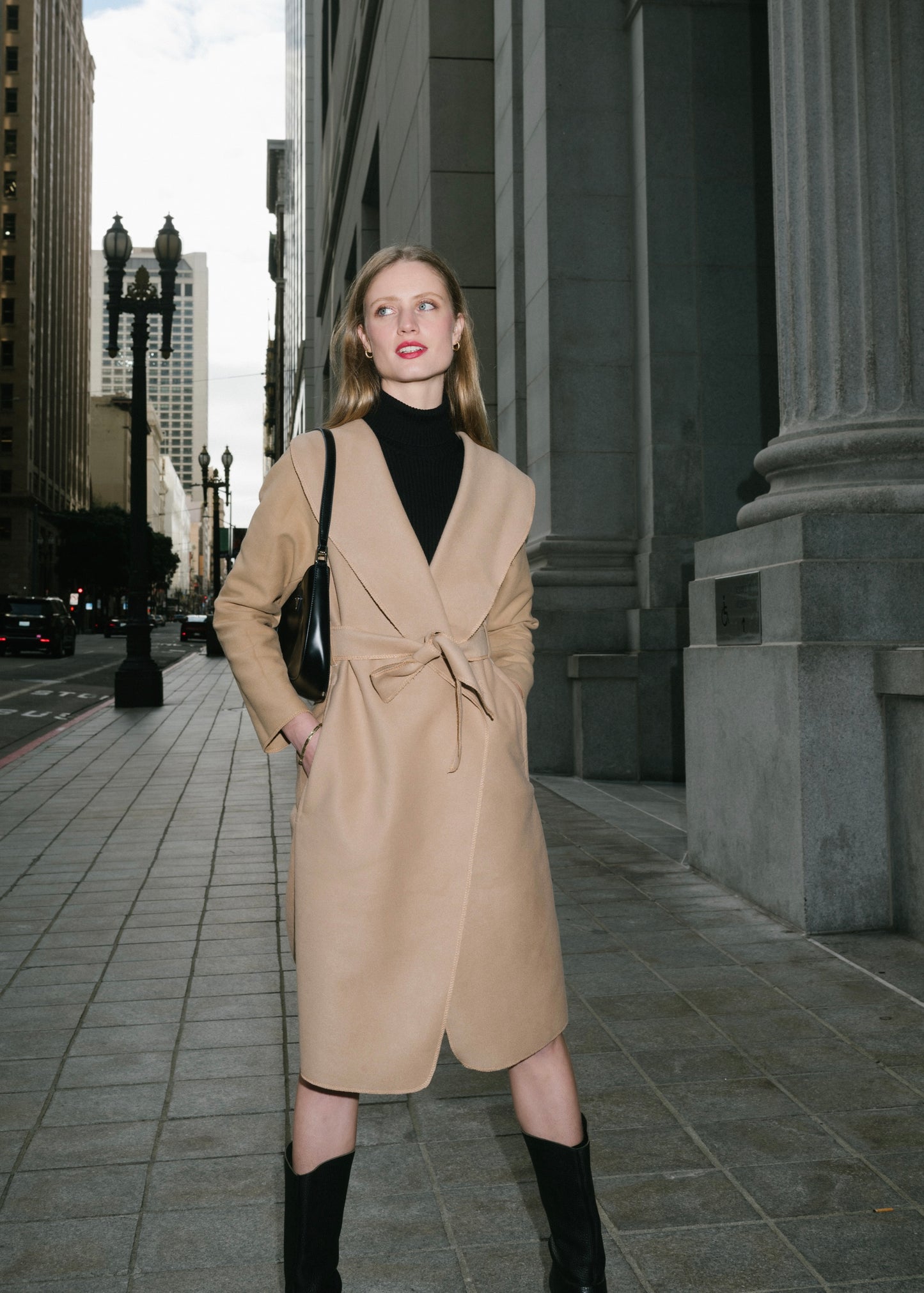 The Wrap Coat in Camel