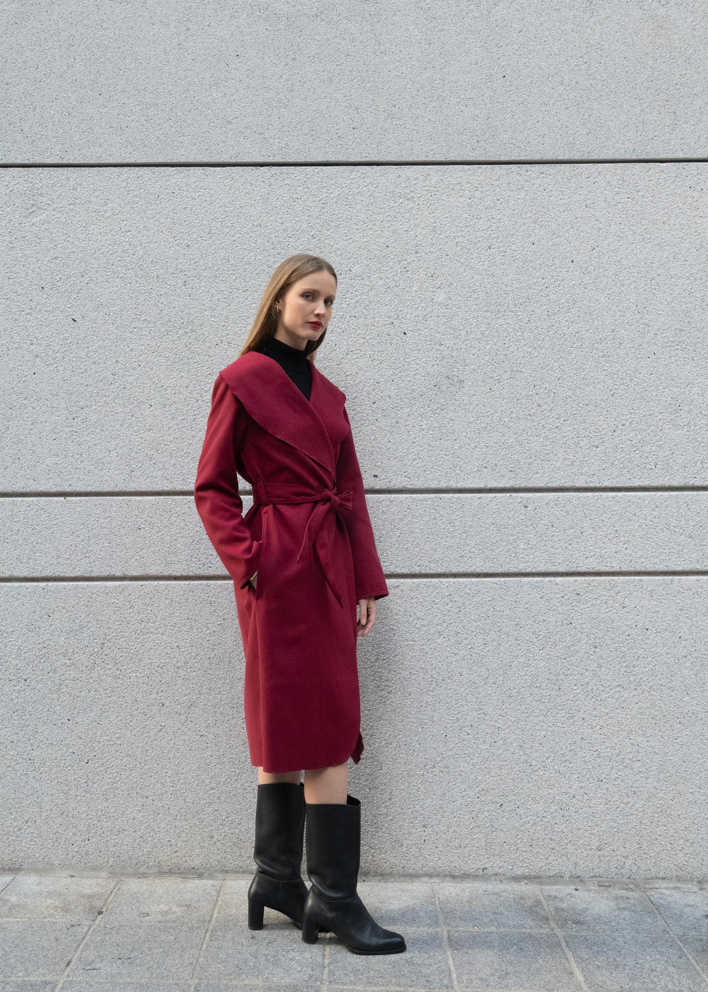 The Wrap Coat in Vino