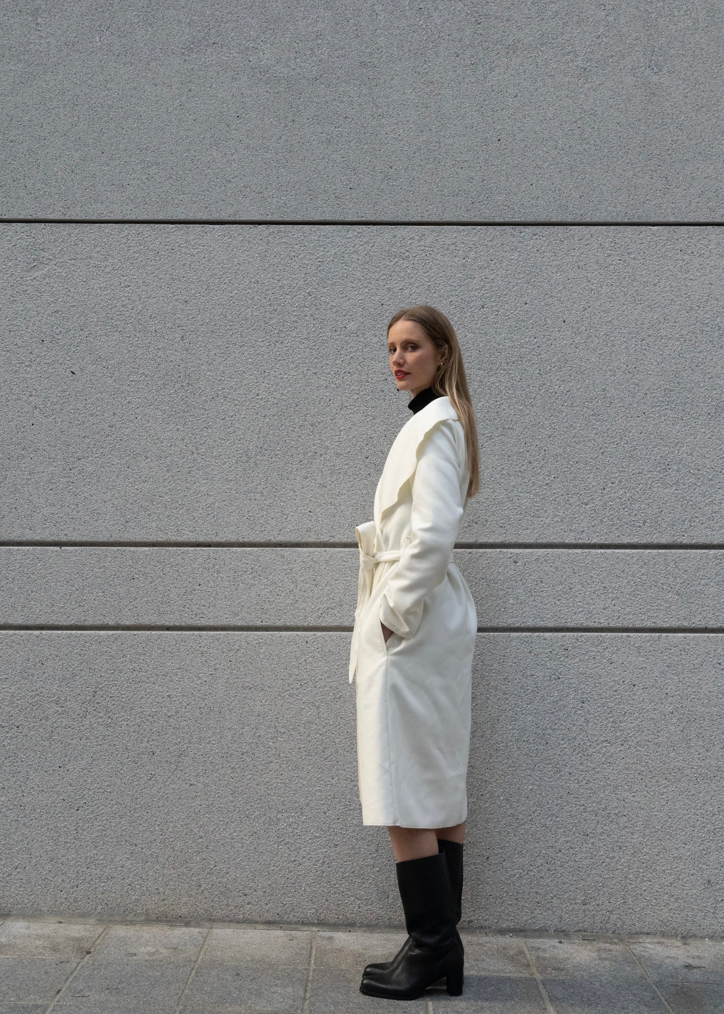 The Wrap Coat in Cream