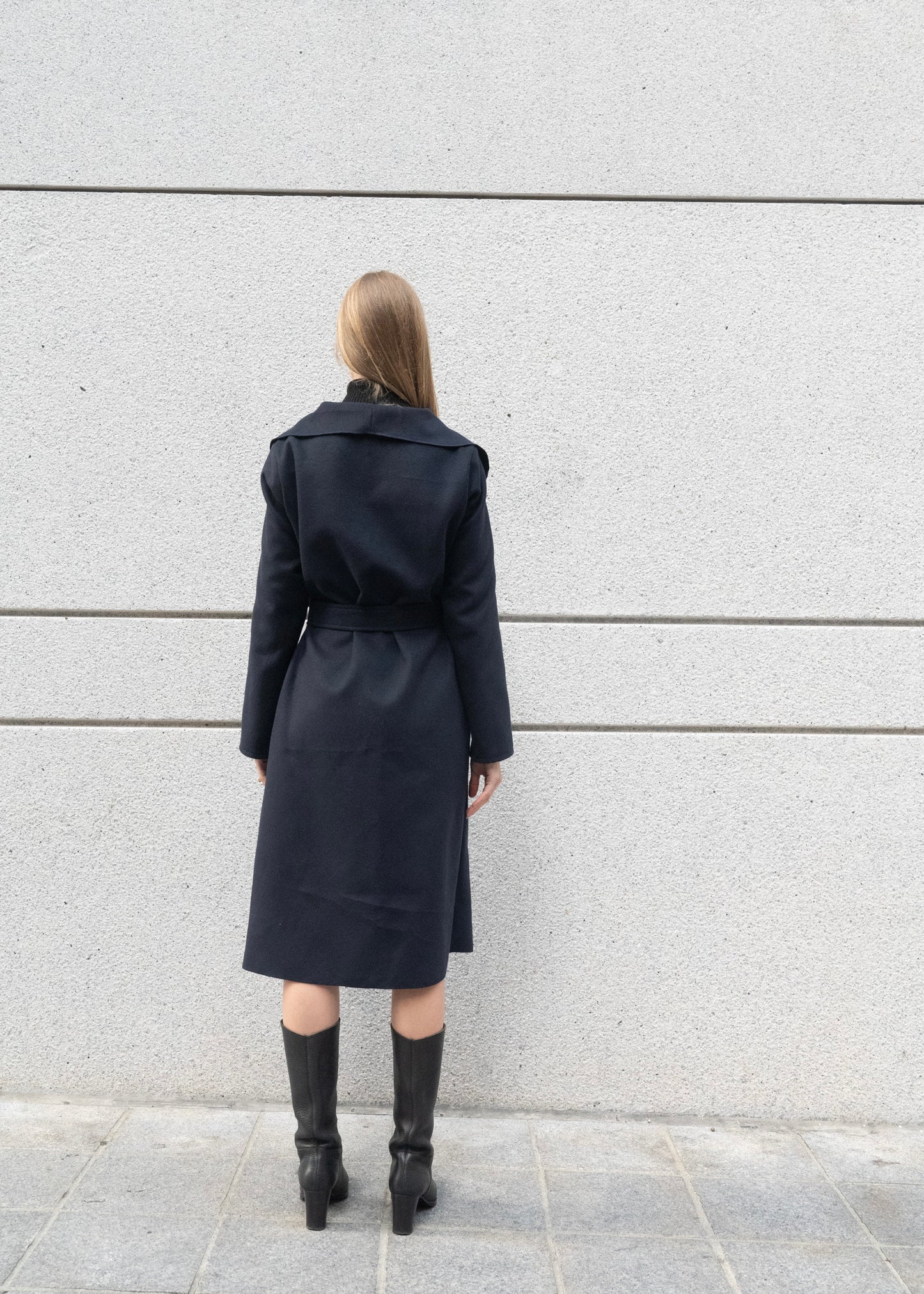 The Wrap Coat in Blu