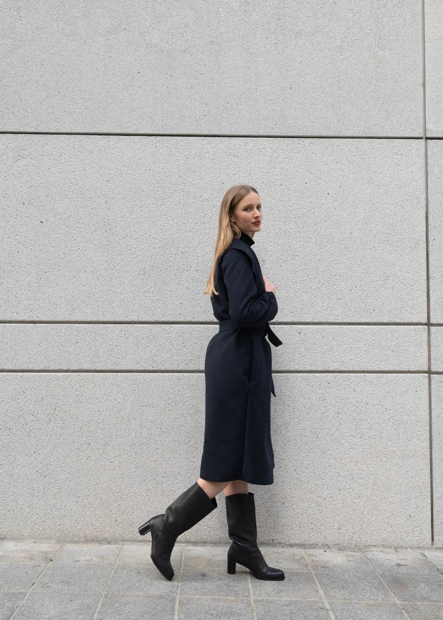 The Wrap Coat in Blu