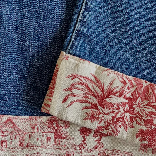 The Wide Leg Jean in Cherry