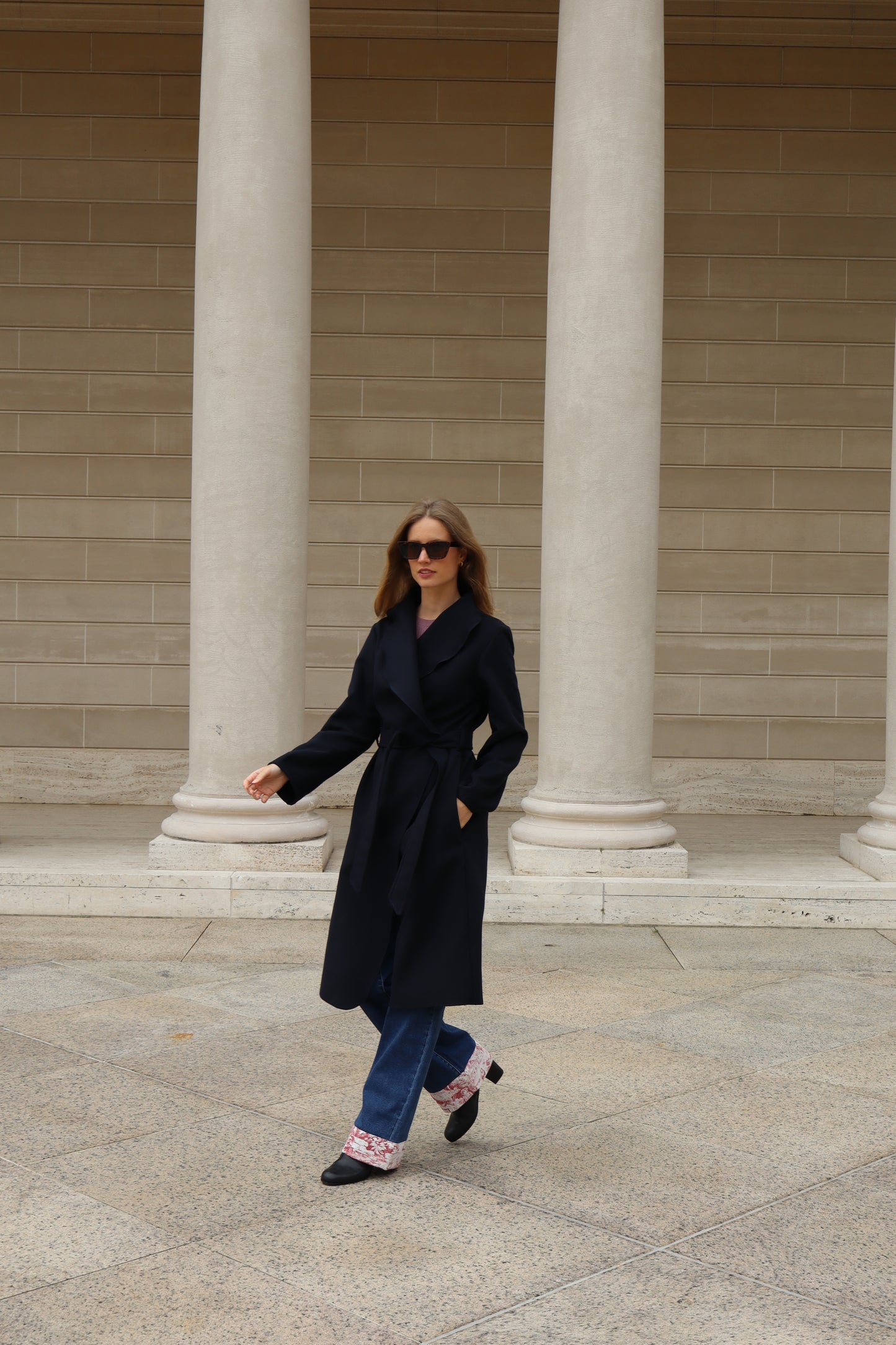 The Wrap Coat in Blu