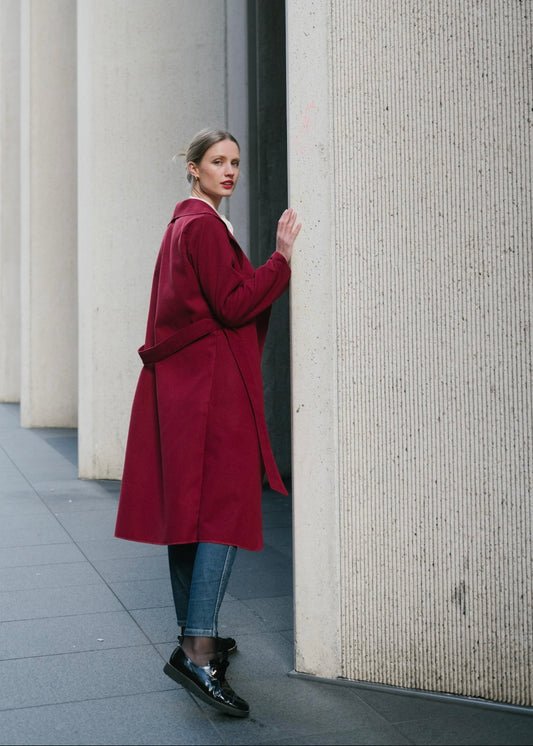 The Wrap Coat in Vino