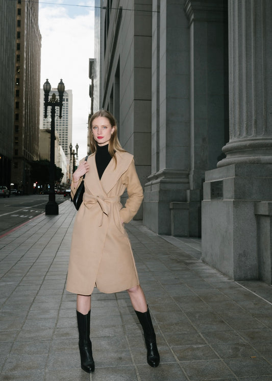 The Wrap Coat in Camel