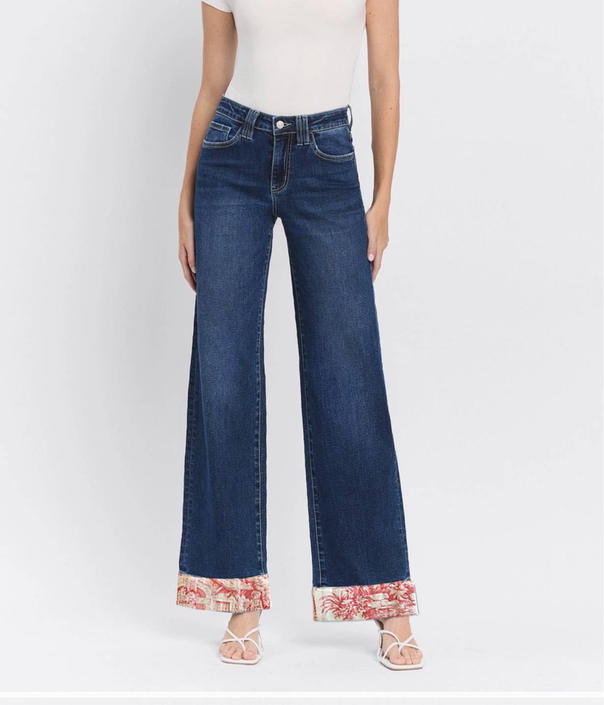 The Wide Leg Jean in Cherry