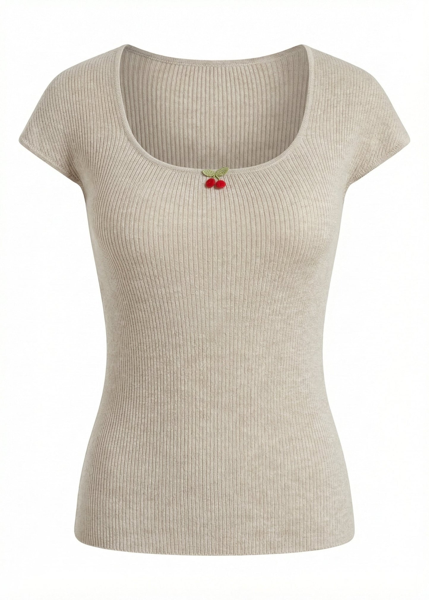 The Cherry Scoop Neck in Cinnamon Toast