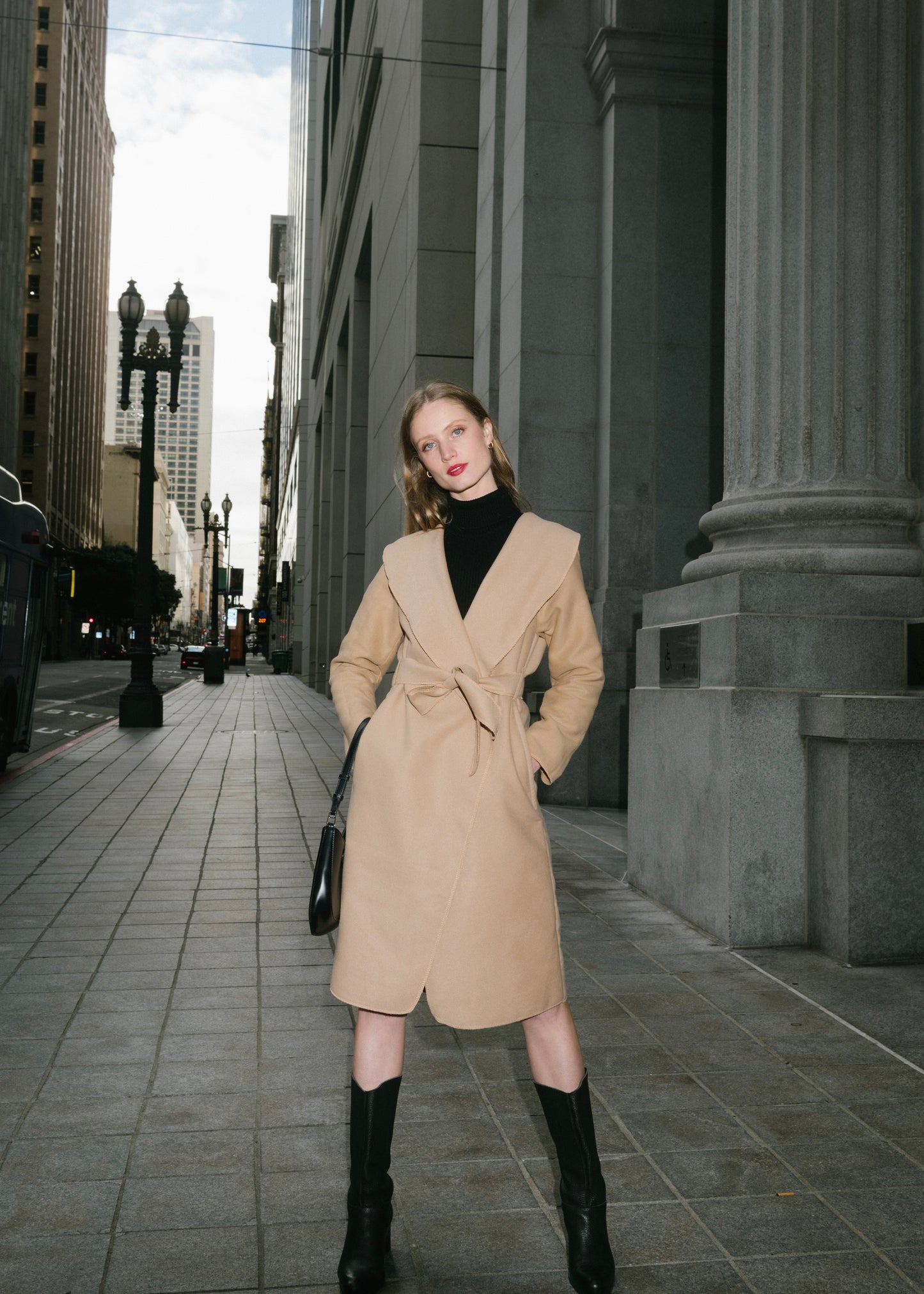 The Wrap Coat in Camel