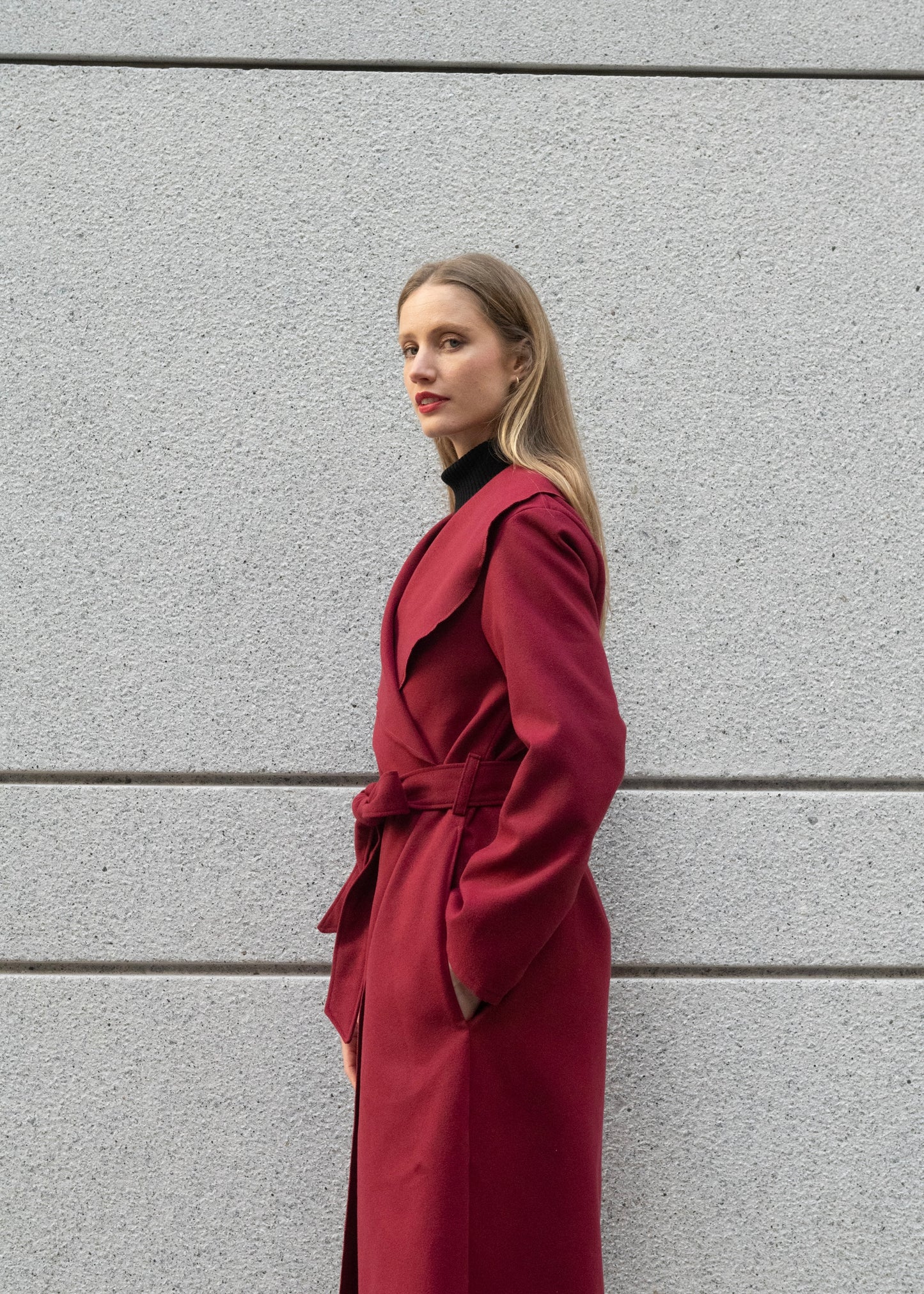 The Wrap Coat in Vino