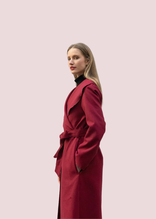The Wrap Coat in Vino