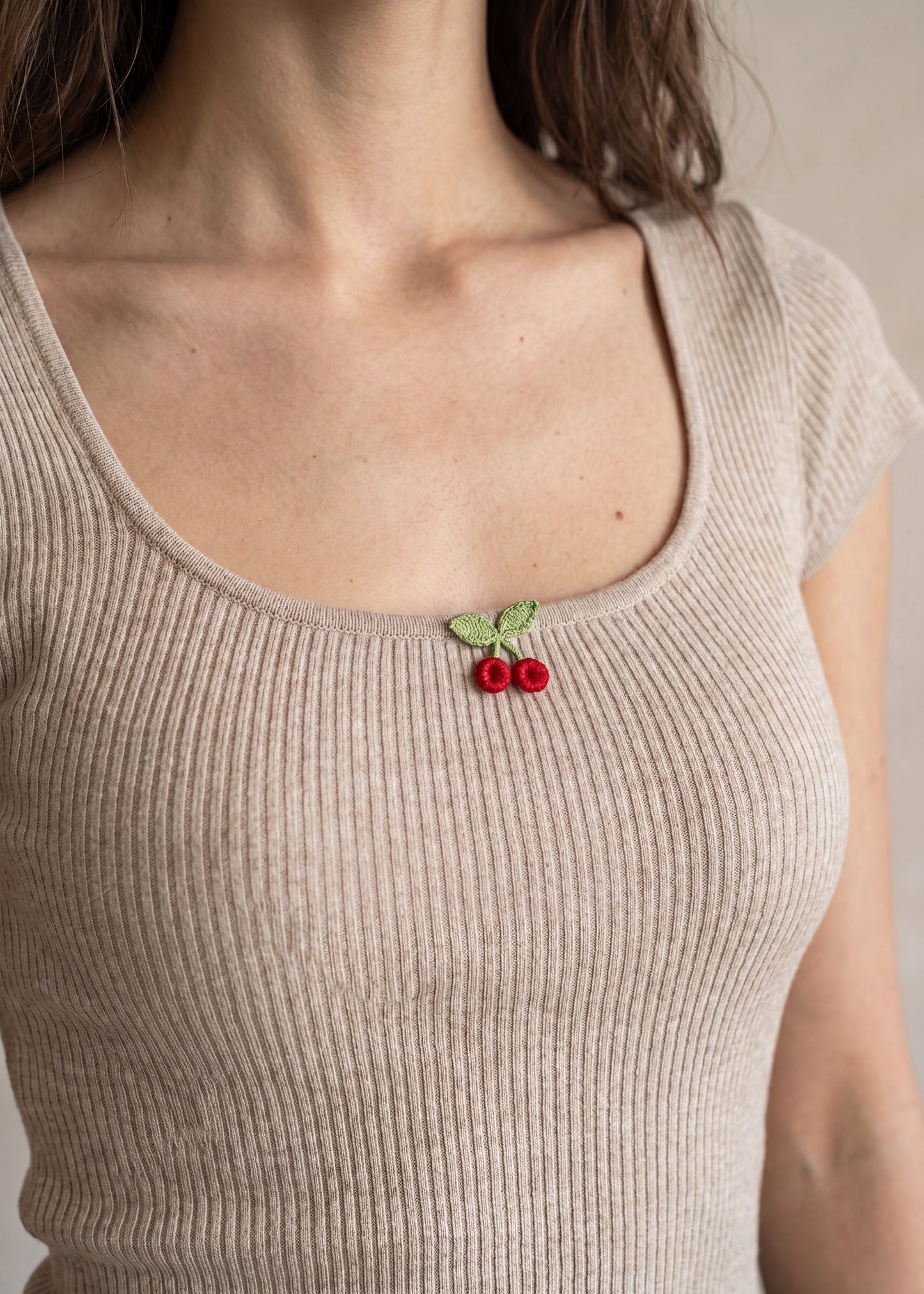 The Cherry Scoop Neck in Cinnamon Toast