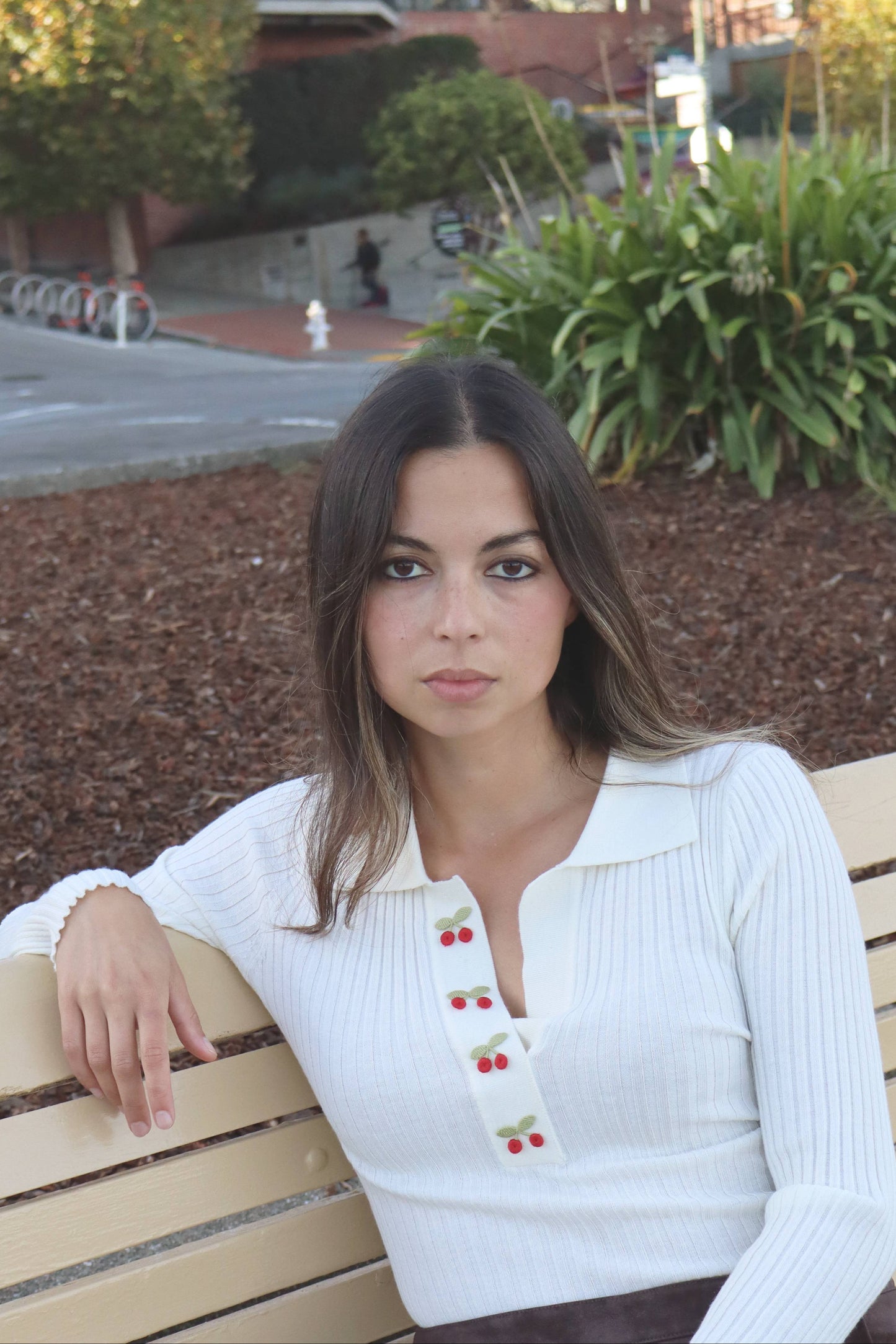 The Cherry Sweater in Buttermilk